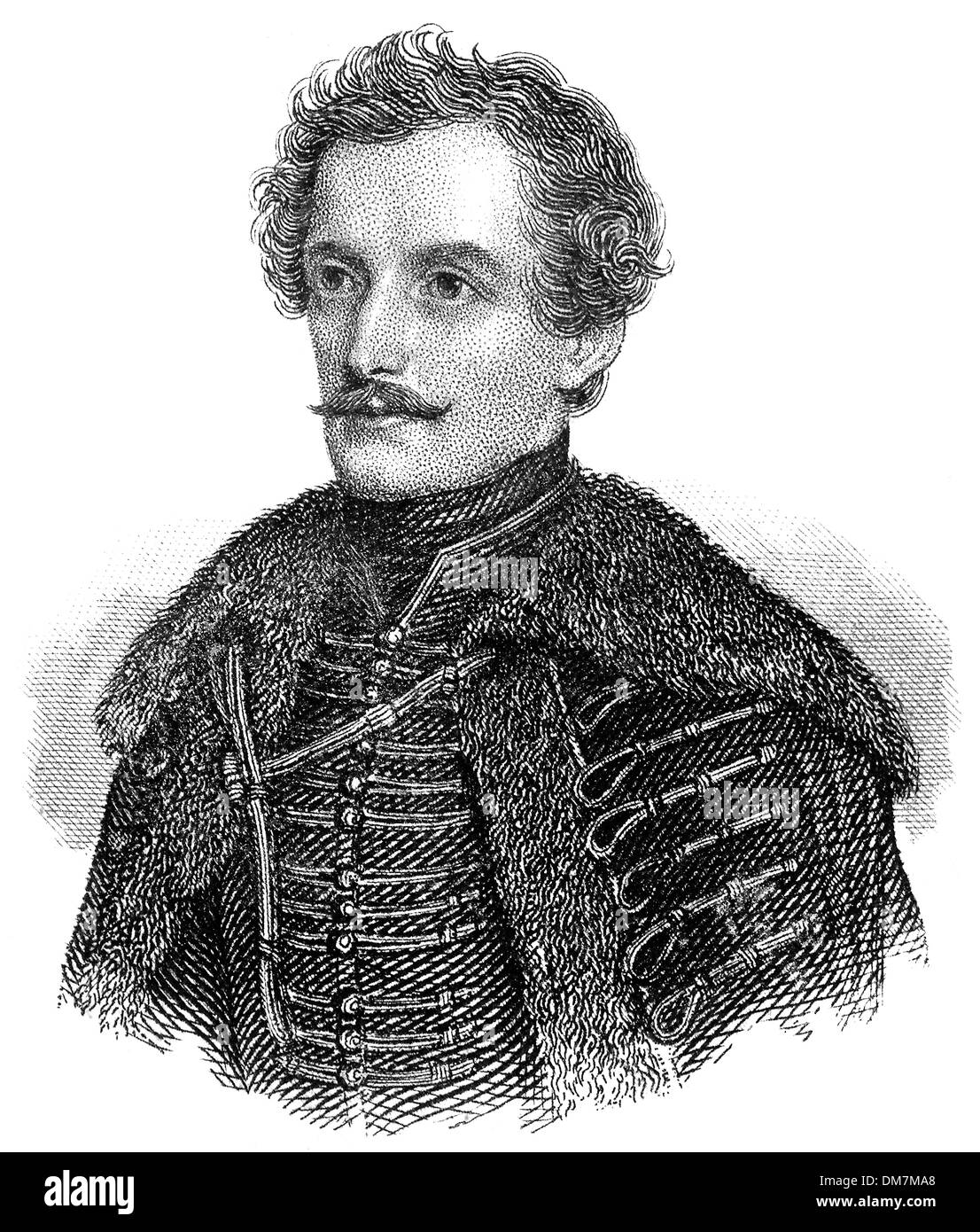 Count Aurél Dessewffy de Csernek et Tarkeő, 1808 - 1842, a Hungarian journalist and politician, Stock Photo