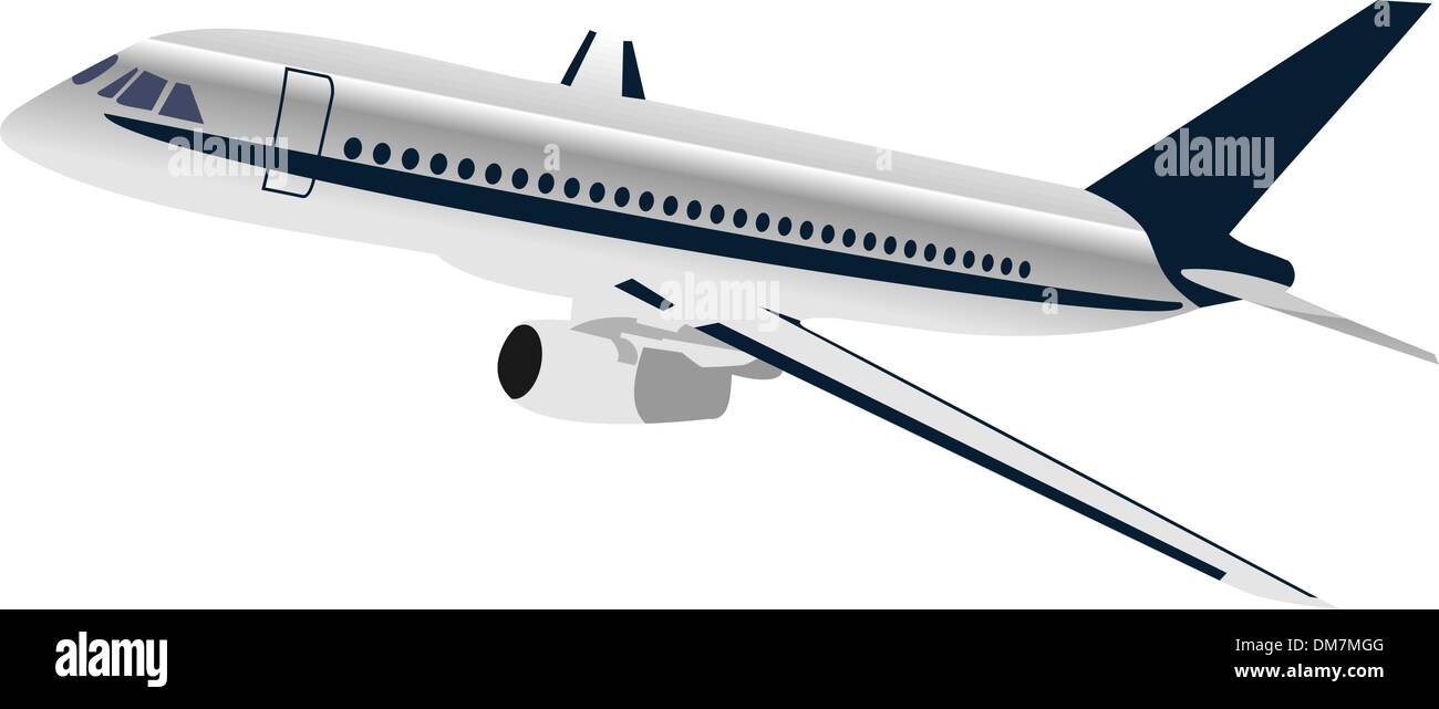 Engine airplane on runway Stock Vector Images - Alamy