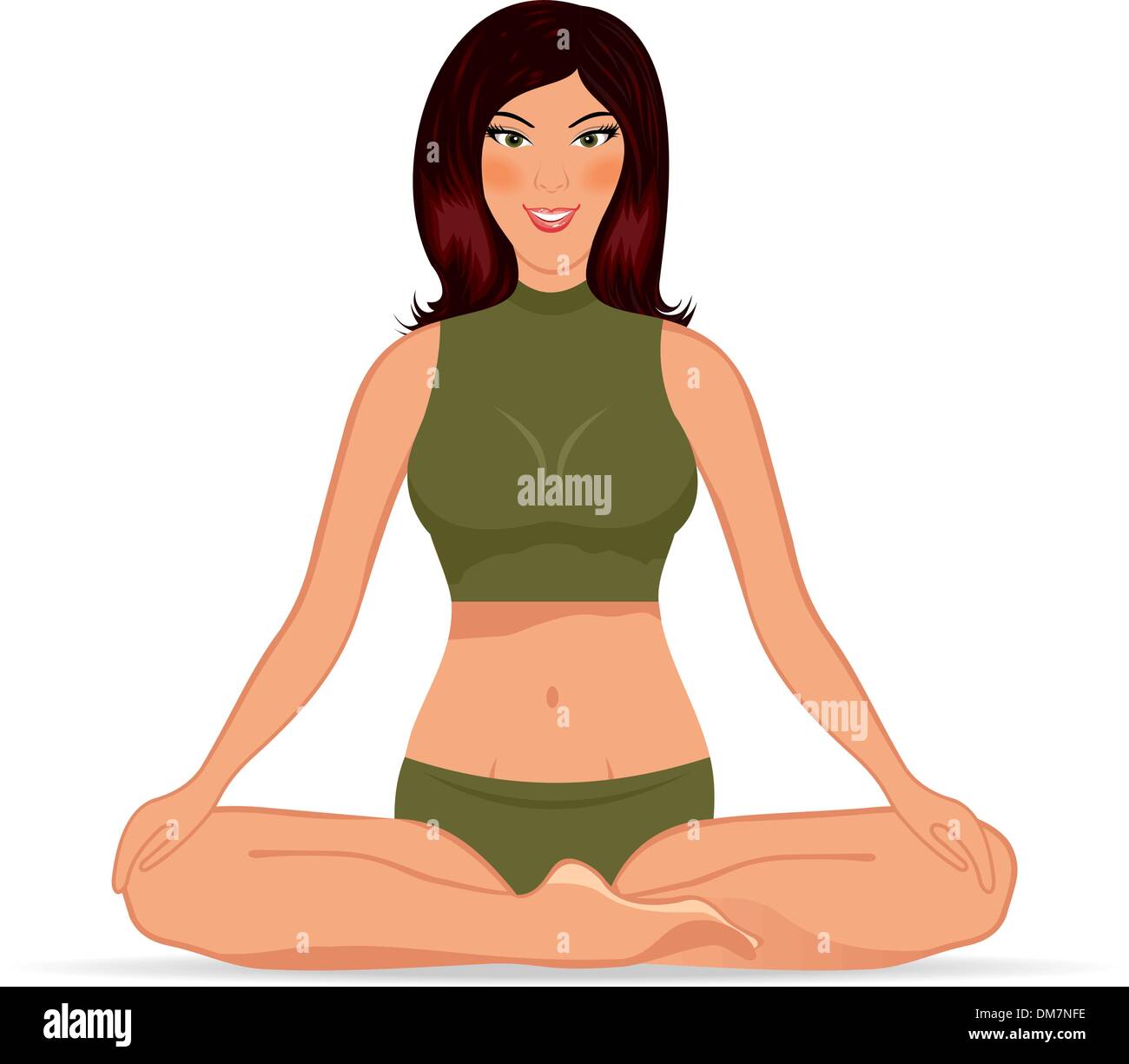 The Root of the Mandrake Sits in the Lotus Pose Stock Vector