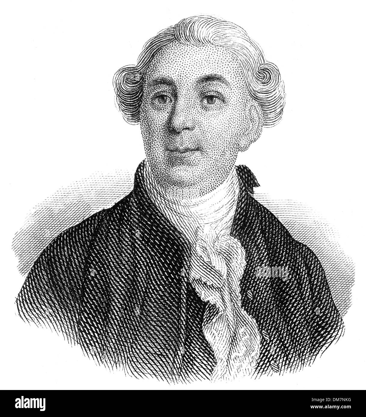 Jacques Necker, 1732 - 1804, French statesman of Swiss birth and finance minister of Louis XVI, J Stock Photo