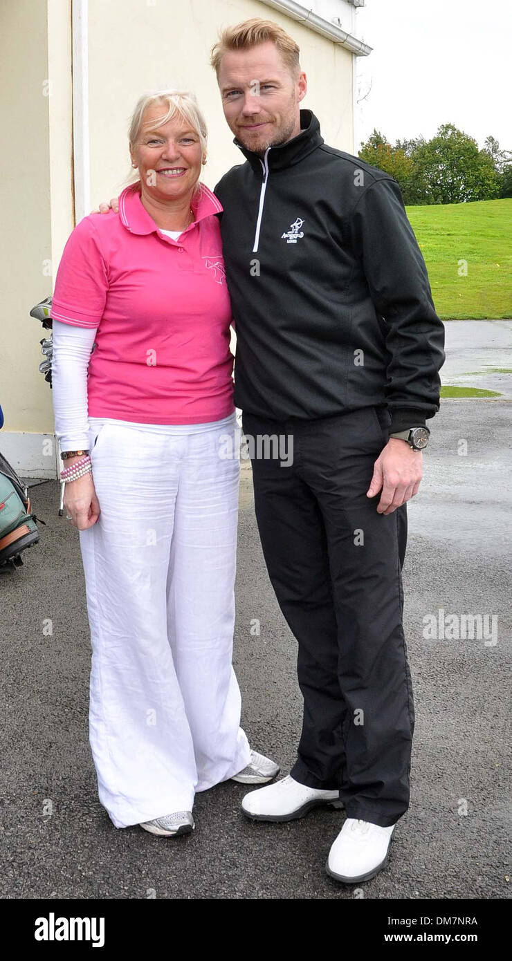 Ronan Keating with sister Linda Keating 13th Marie Keating Foundation - Celebrity Golf Classic at K-Club Kildare Ireland - Stock Photo