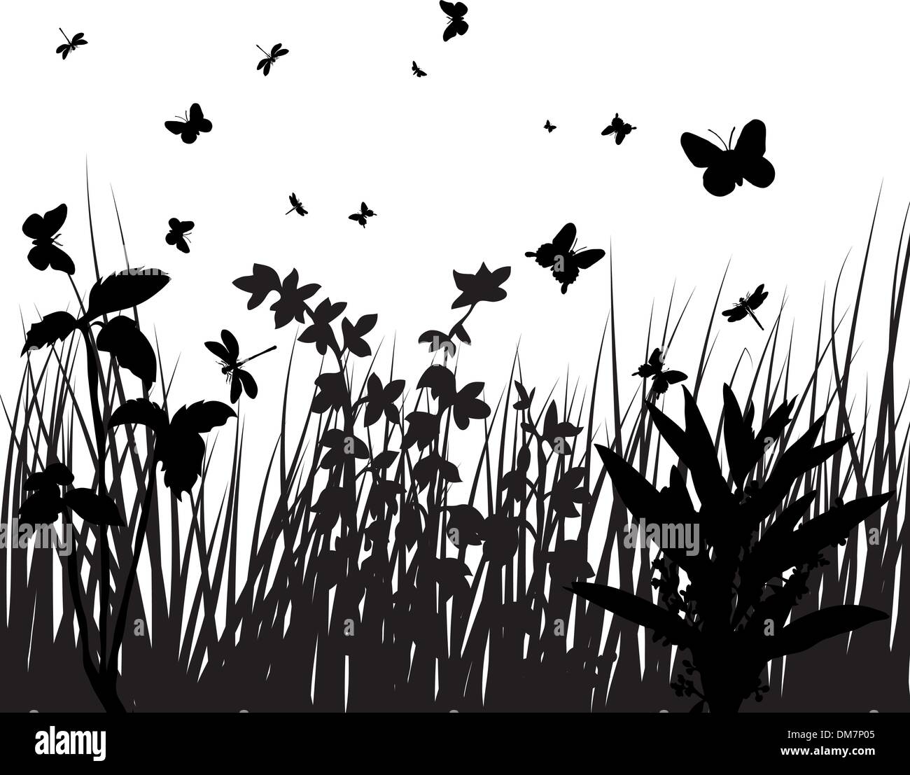 grass silhouettes Stock Vector