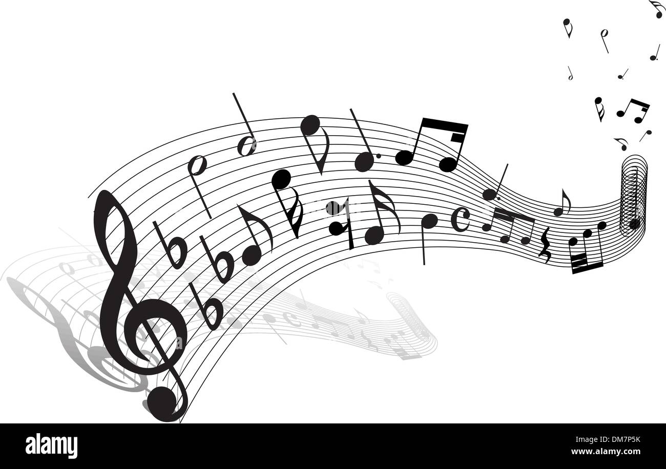 musical staff theme Stock Vector