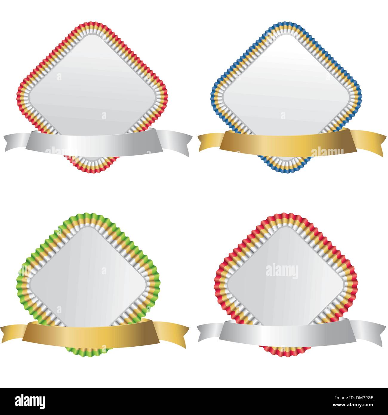 Stock Vector Illustration: set of four colourful ribbon. vector ...