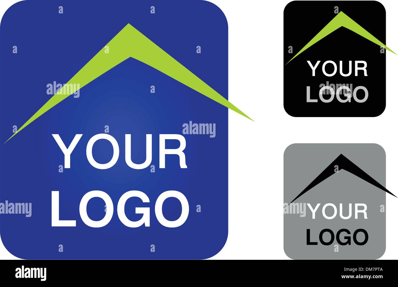 Reality and real estate icon / design elements - blue and inverse Stock ...