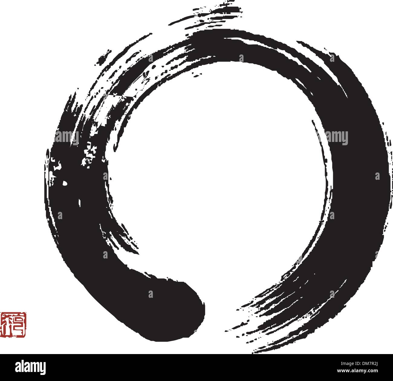 Zen circle isolated over white Stock Vector