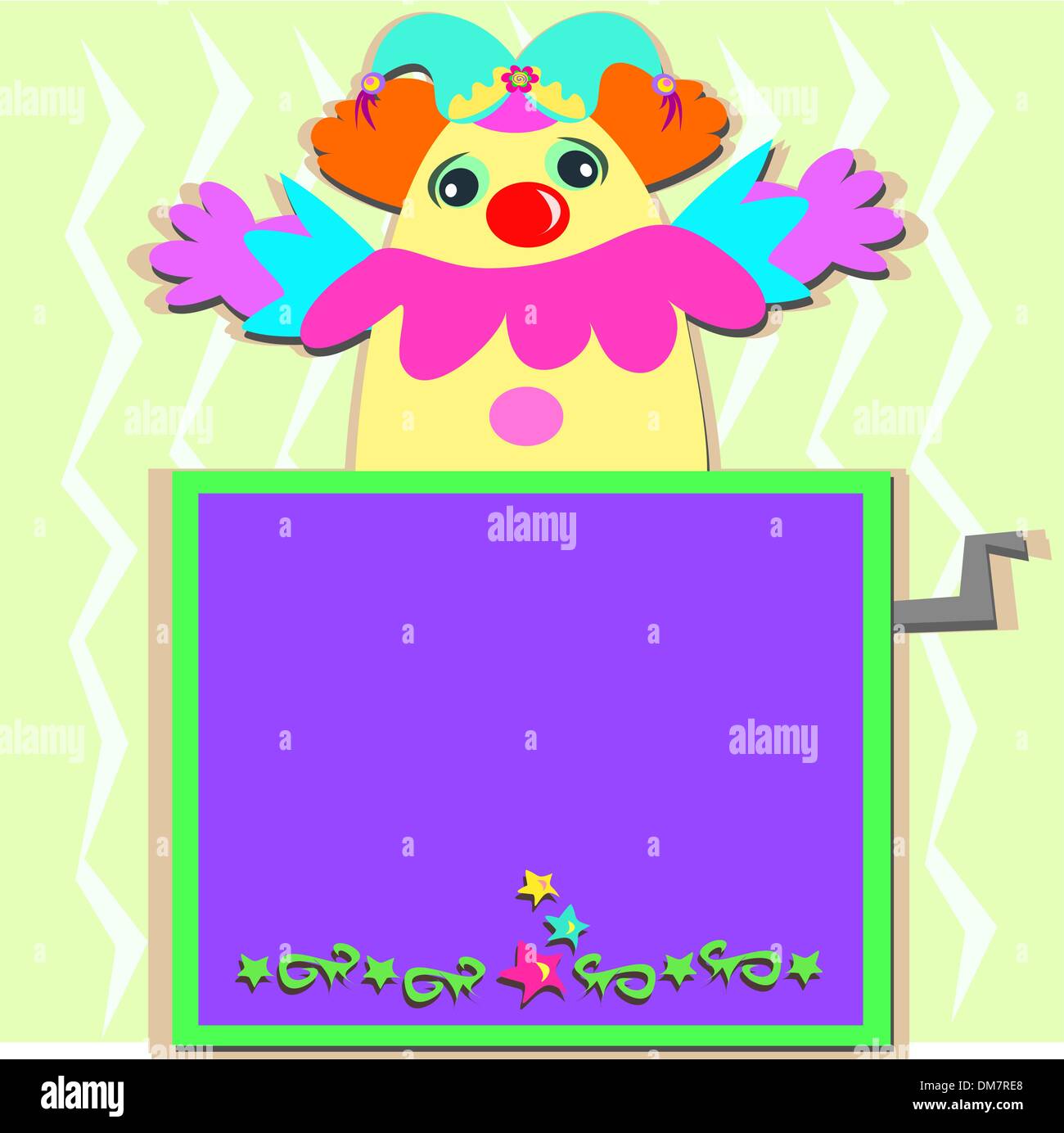 Clown In A Box Stock Vector Image Art Alamy