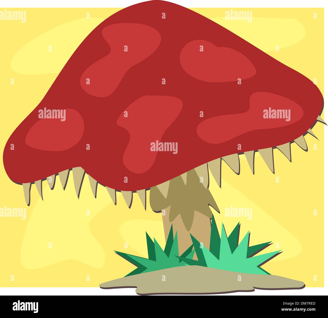 Red Mushroom Stock Vector