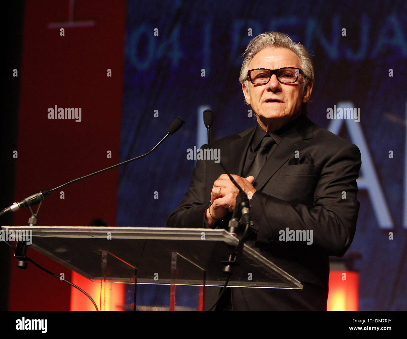 Harvey Keitel delivers a speech during opening ceremony of 38th