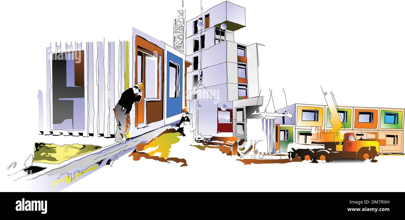 Building site Stock Vector
