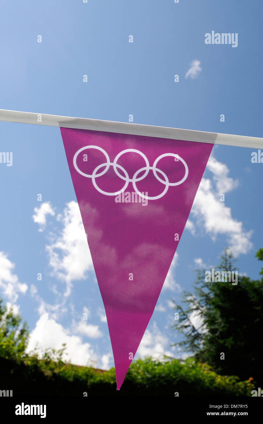 Olympic bunting Stock Photo