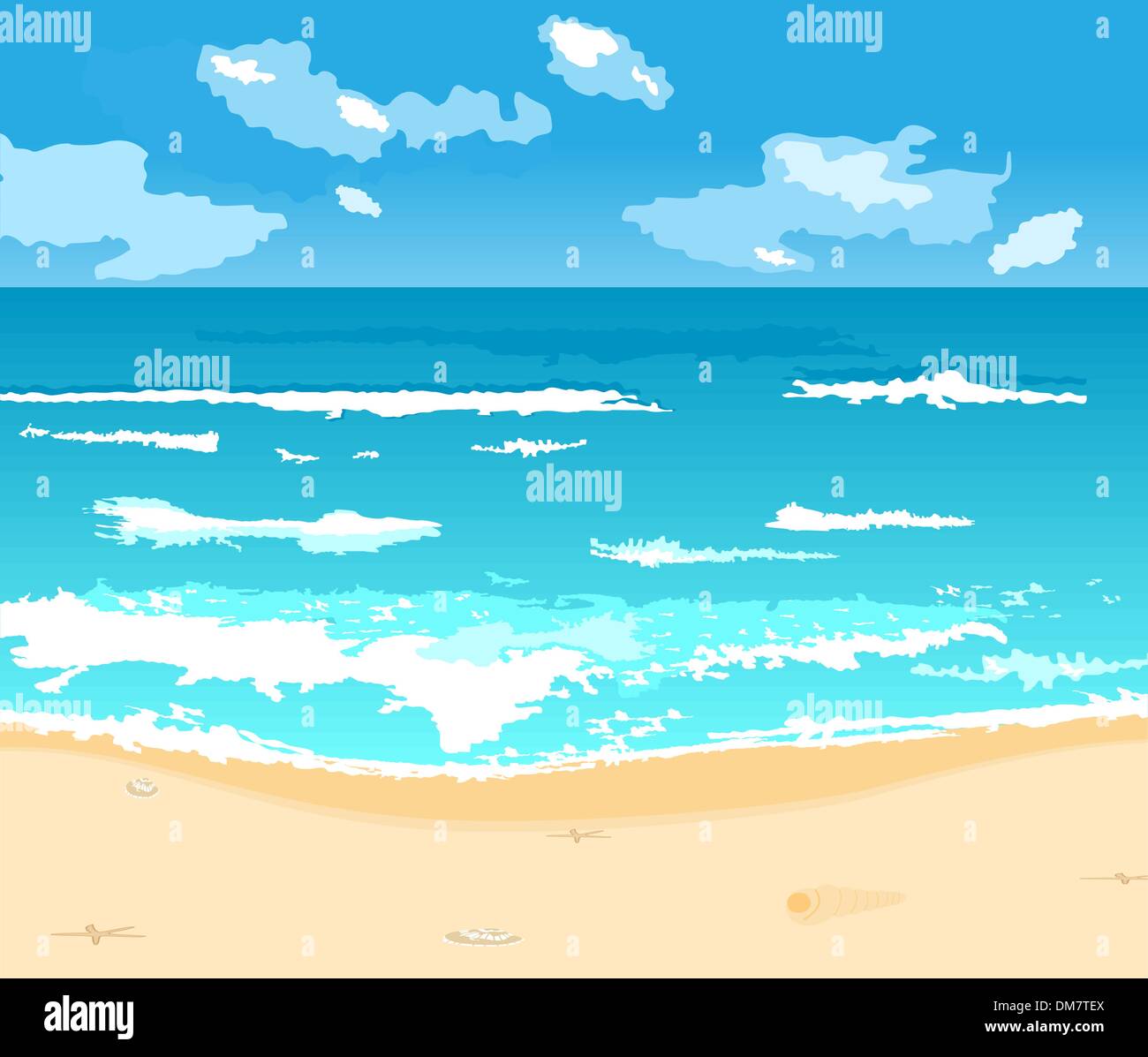 beautiful summer background with beach Stock Vector Image & Art - Alamy