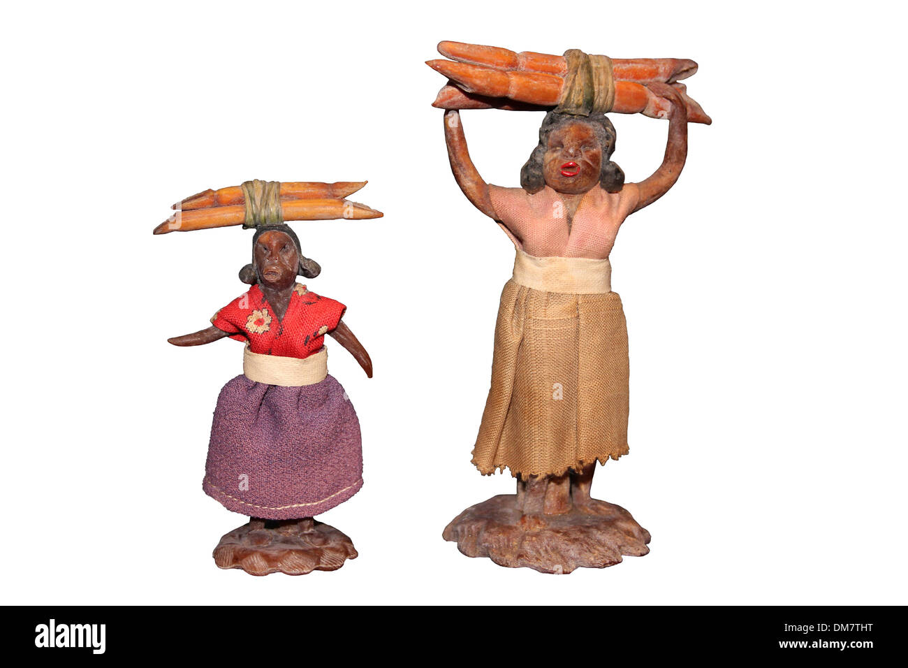 Molded Latex Figures Depicting Daily Life In Jamaica in the 1940's. Made For Tourists Stock Photo