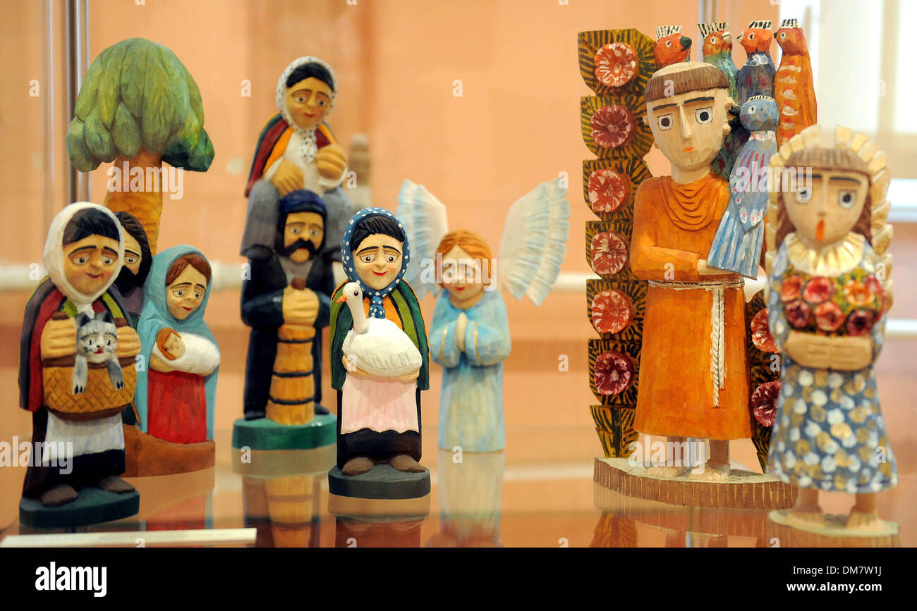 A Polish nativity set by Polish artist Zdislaw Blosinski is on display at the town museum in
