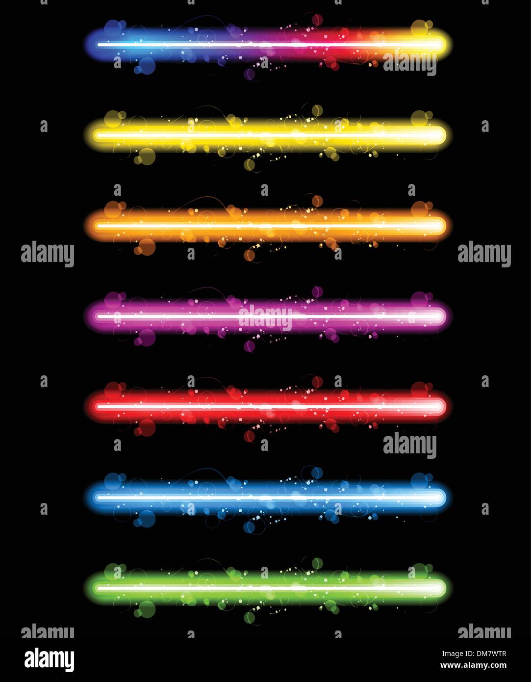 Laser Neon Colorful Lights Stock Vector