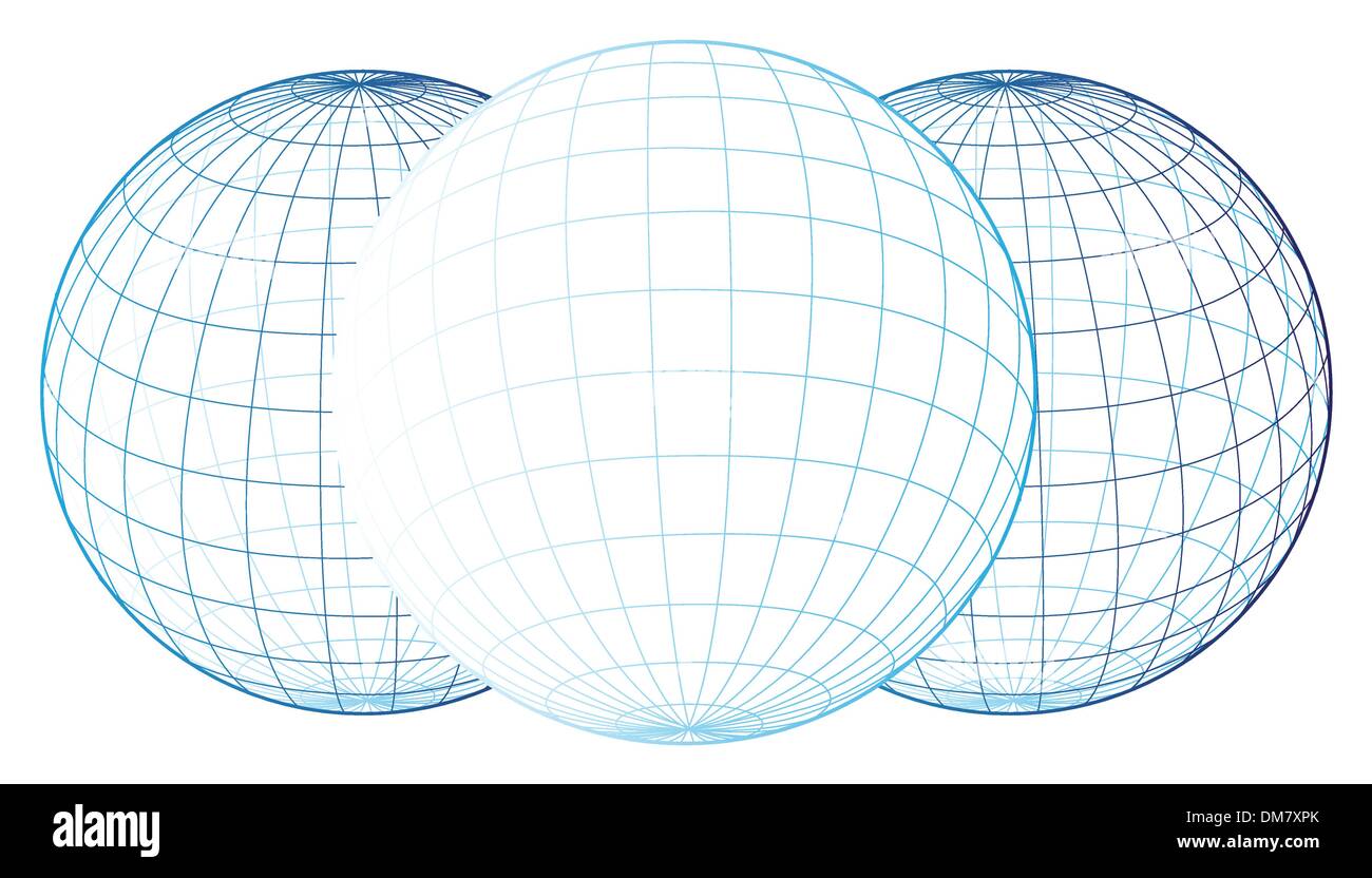 Stylized blue world map Cut Out Stock Images & Pictures - Alamy