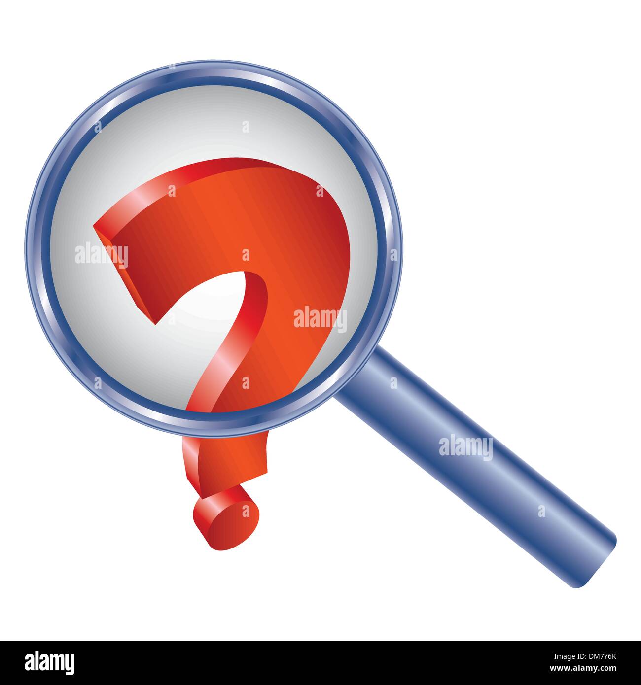 Question Mark Under Magnifier Glass Stock Vector Image And Art Alamy 2556