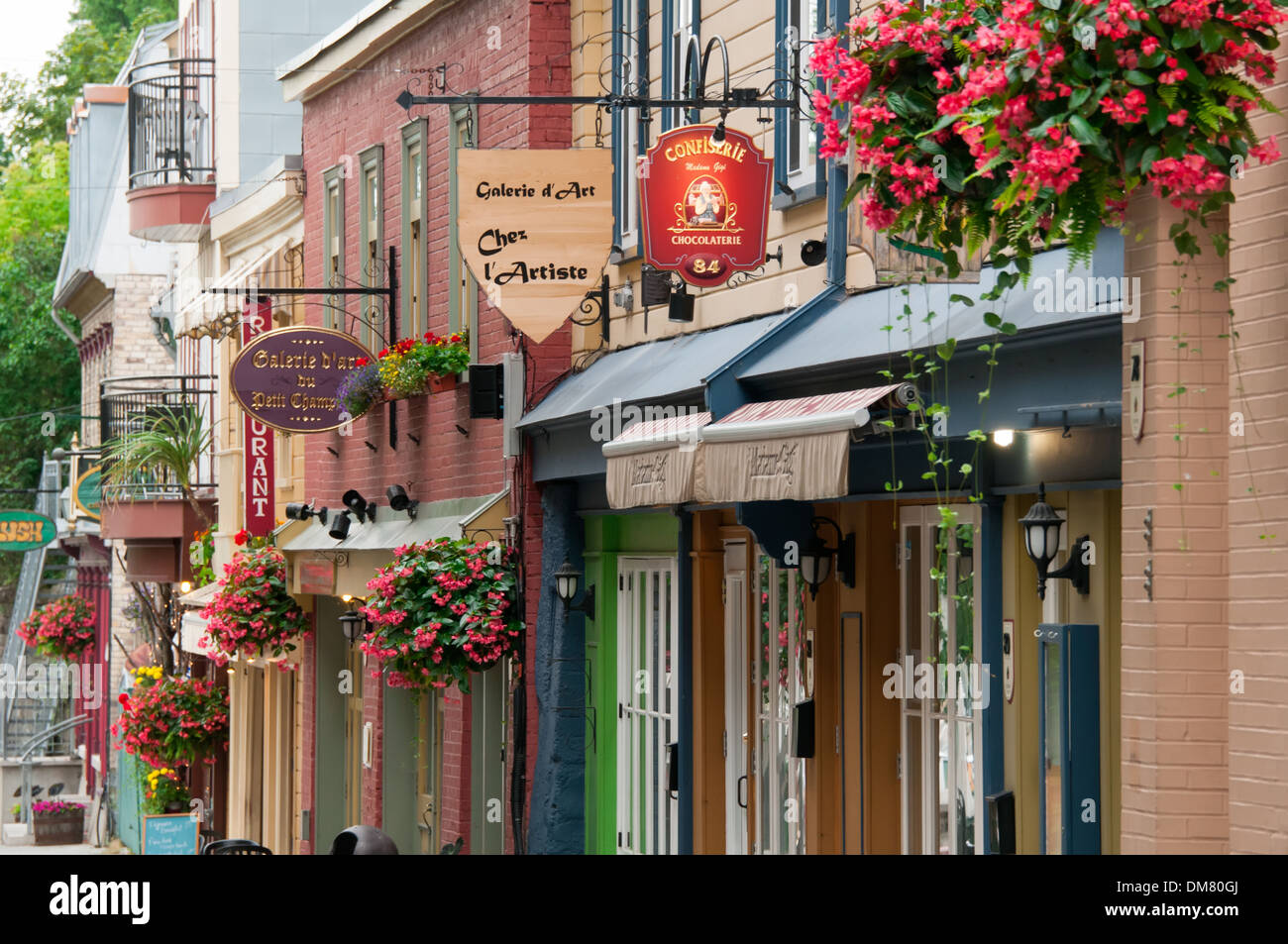 Rue du Petit Champlain Quebec city Canada Stock Photo Alamy