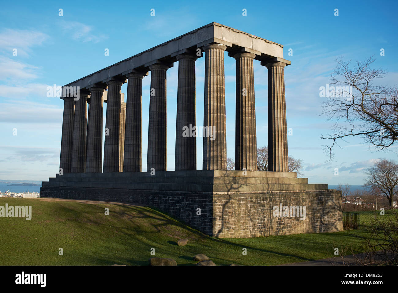 The National Monument of Scotland on Calton Hill Edinburgh Stock Photo