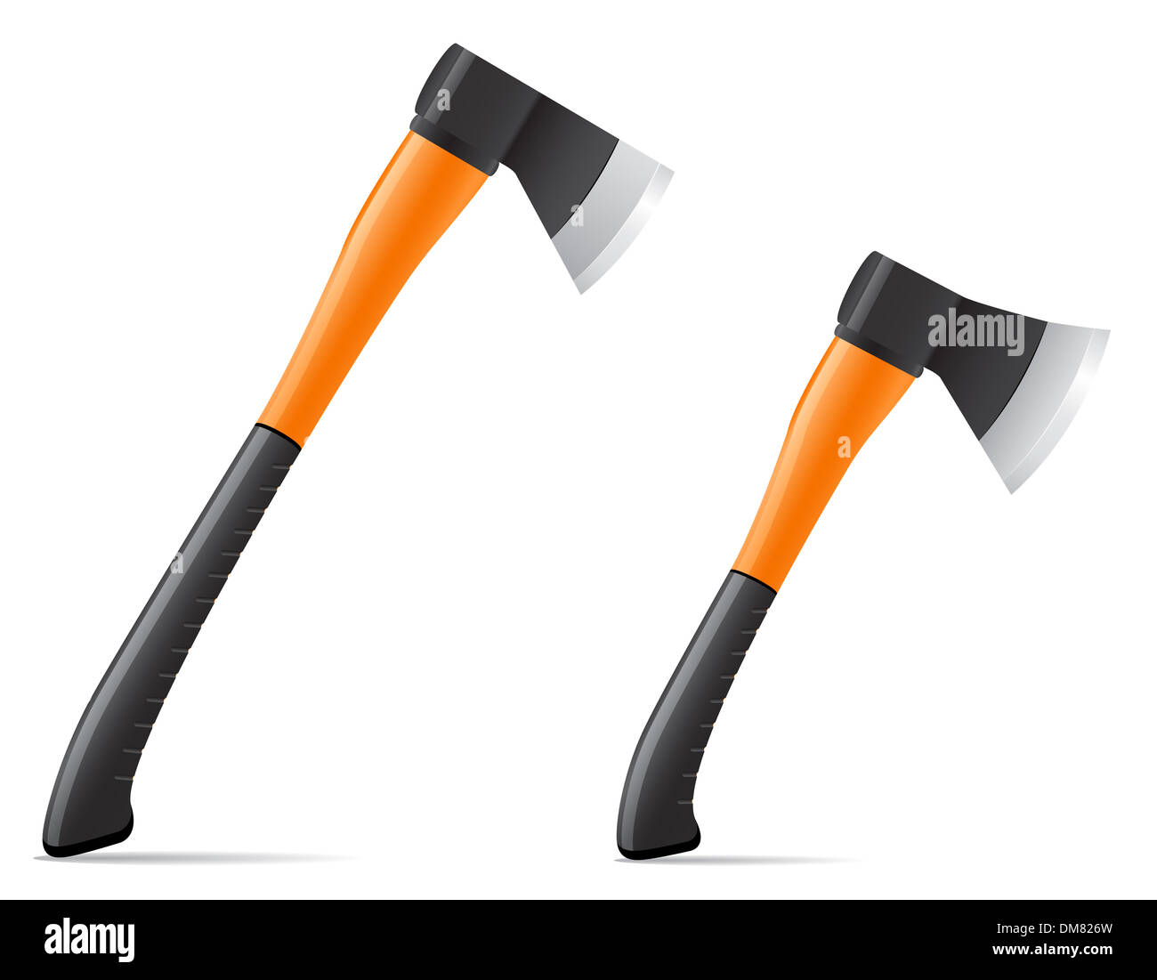 tool axe with plastic handle illustration isolated on white background