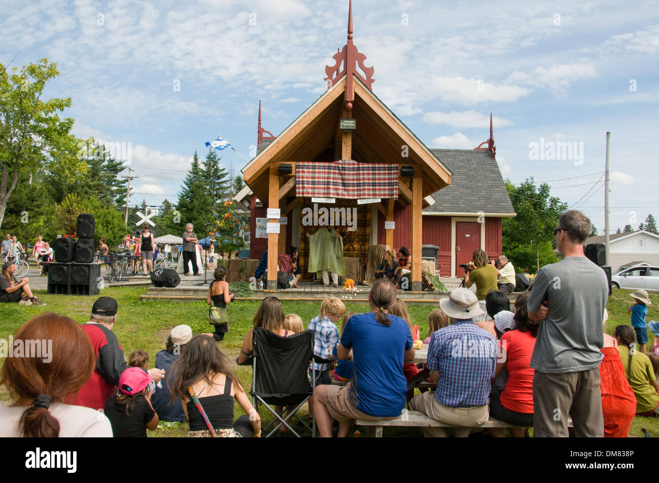 Community Theater in Val David villages Laurentians Quebec Stock Photo