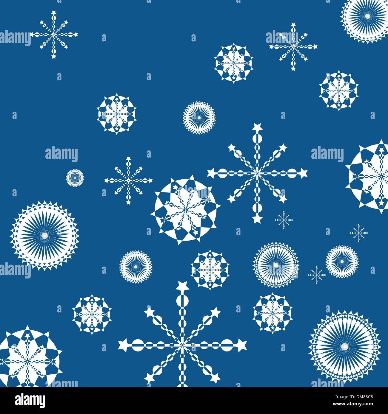 Abstract geometric snowflakes Stock Vector