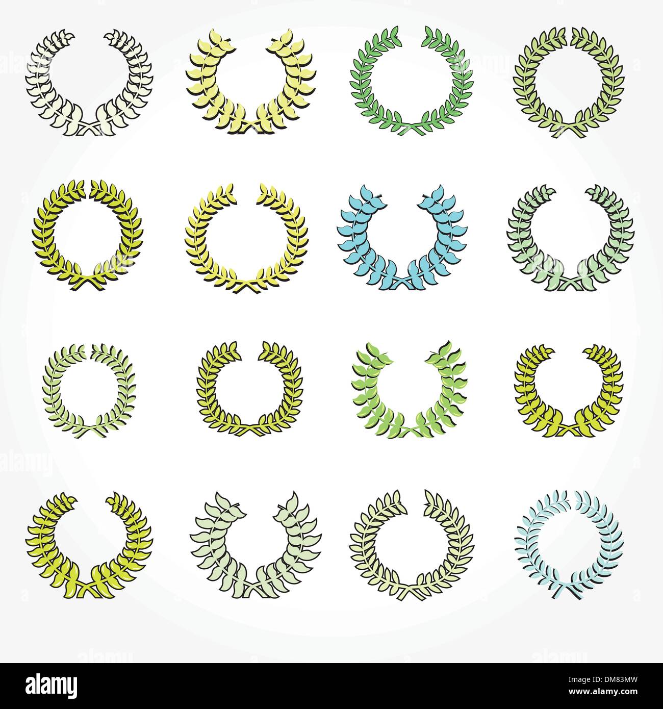 Set of crown laurel wreaths Stock Vector Image & Art - Alamy