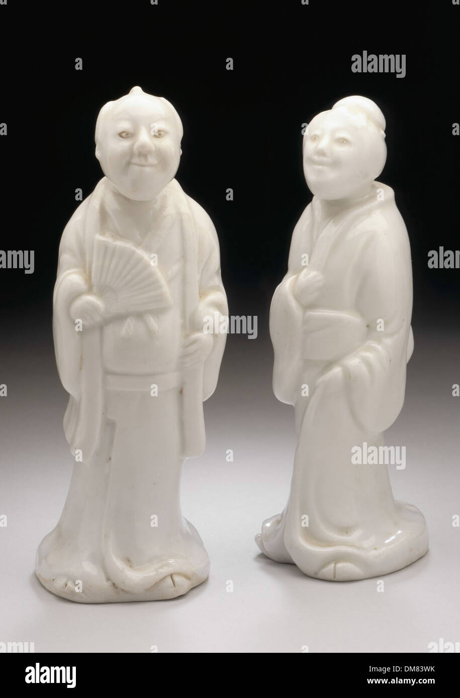 Pair of Okimono in the Form of a Standing Couple 2001.193.11a-b Stock Photo
