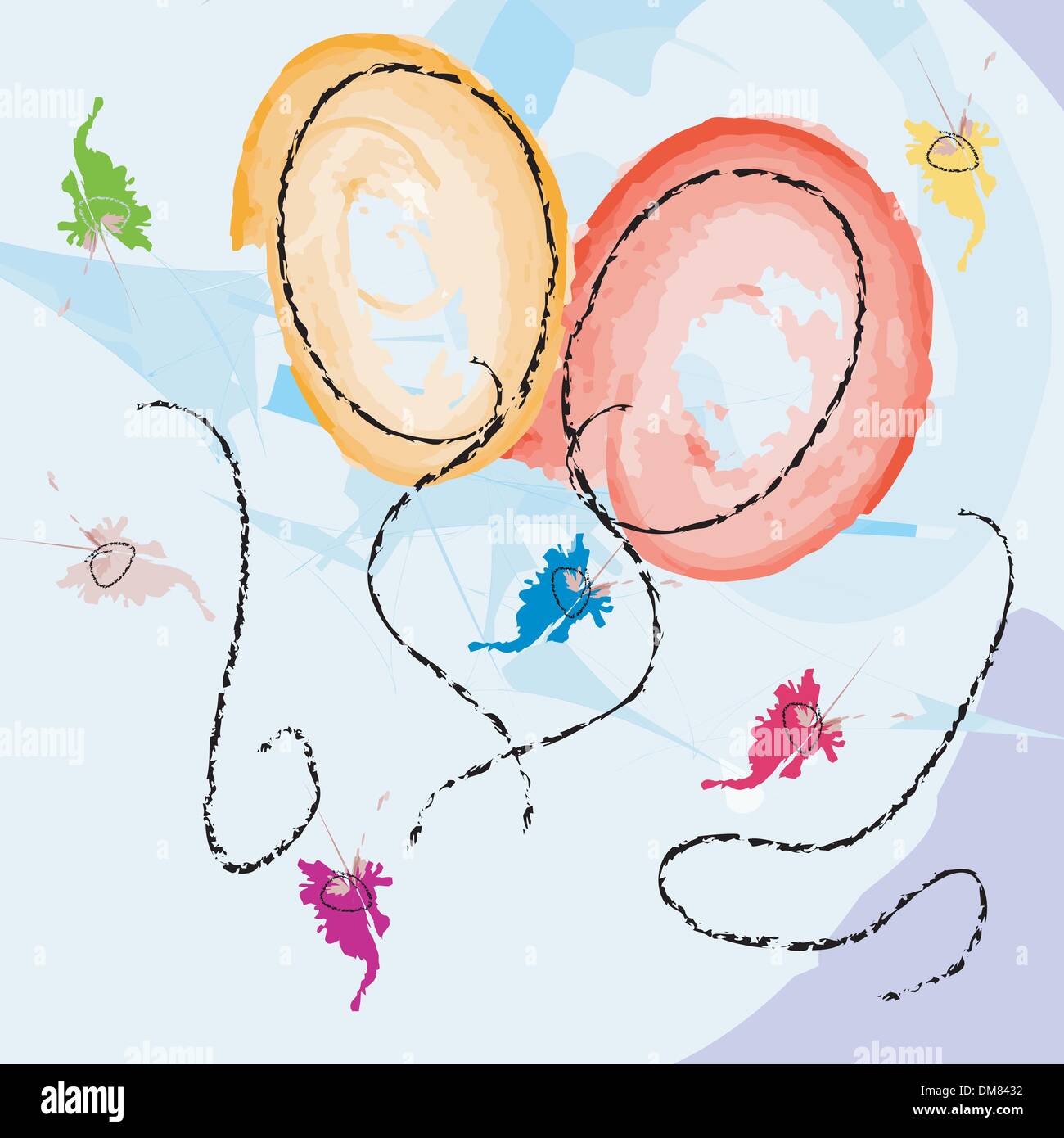 Celebration card with balloons Stock Vector