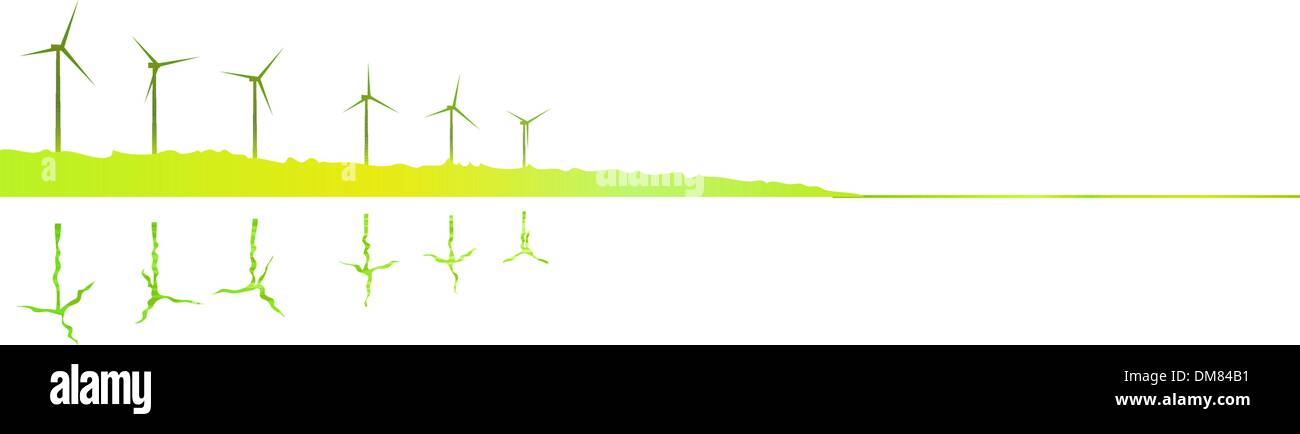 Green sunrise Stock Vector