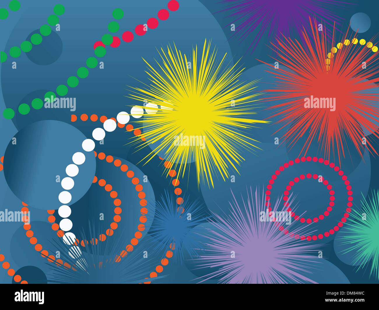 Fantasy fireworks, conceptual vector design Stock Vector