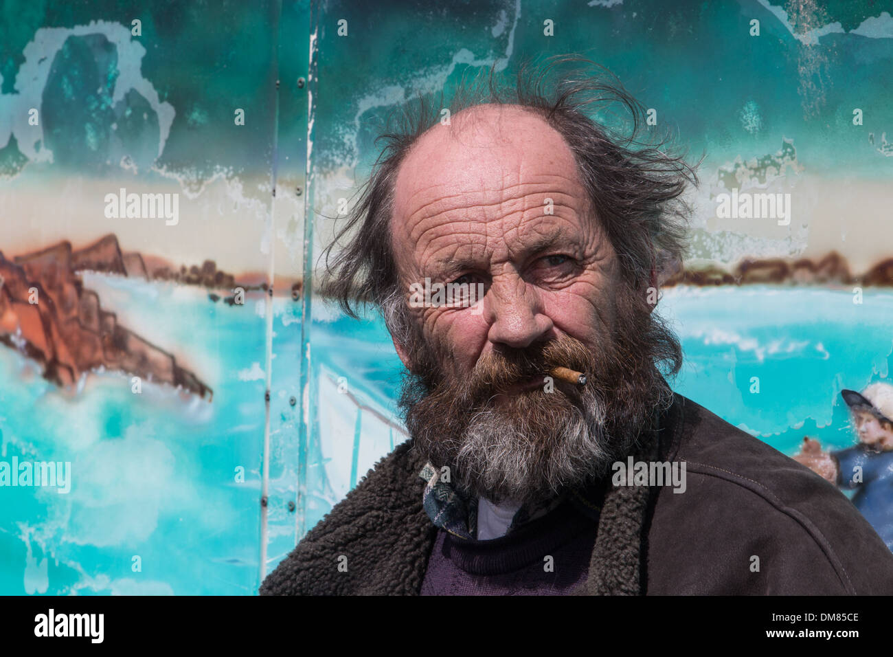 FISHERMAN IN THE PORT OF BARFLEUR, LABELLED ONE OF THE MOST BEAUTIFUL VILLAGES OF FRANCE, MANCHE (50), FRANCE Stock Photo