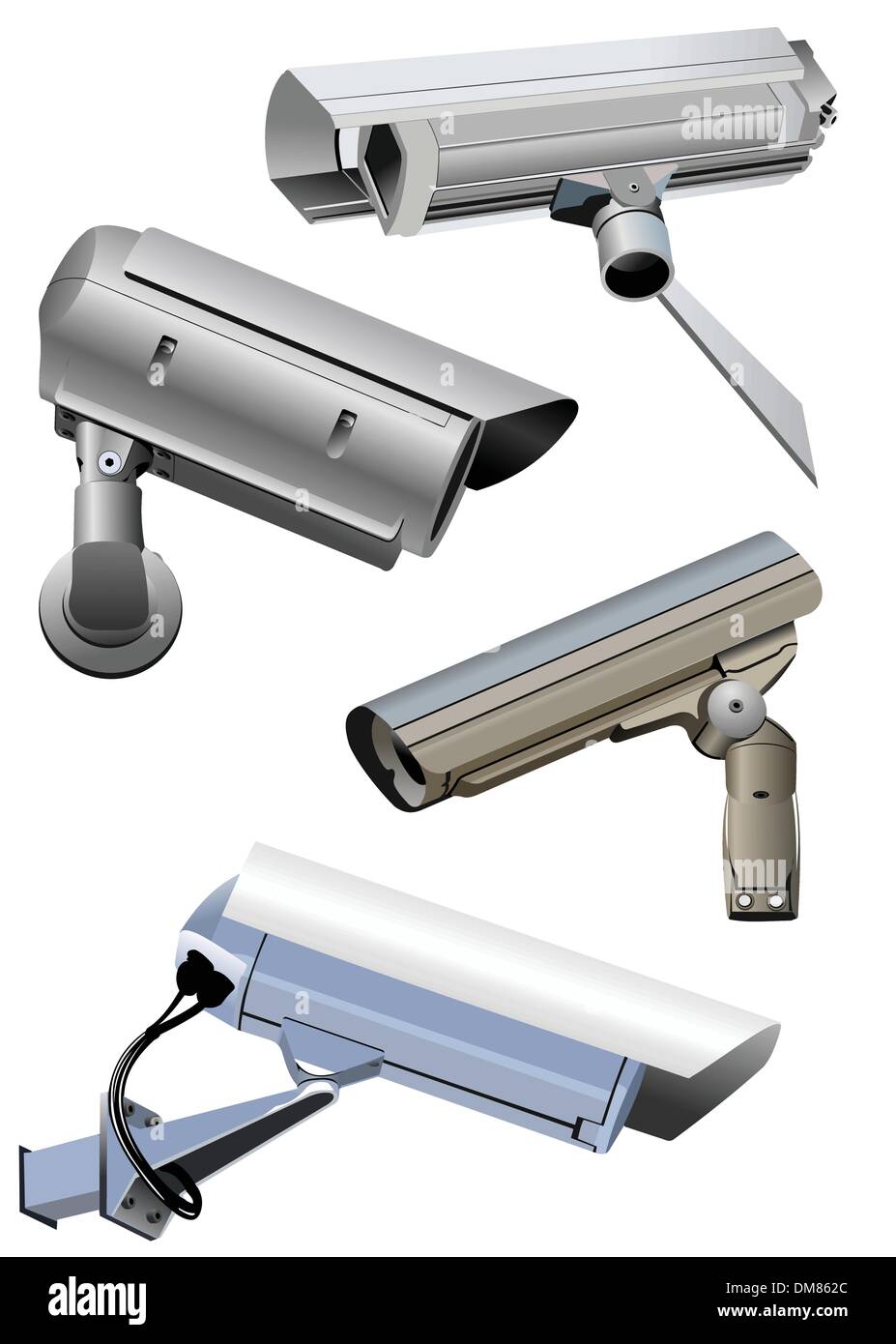 Vector Security Camera isolated on the white Stock Vector Image & Art ...