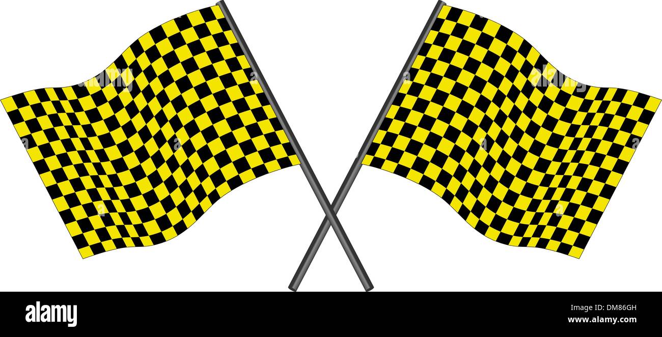 checked flags Stock Vector