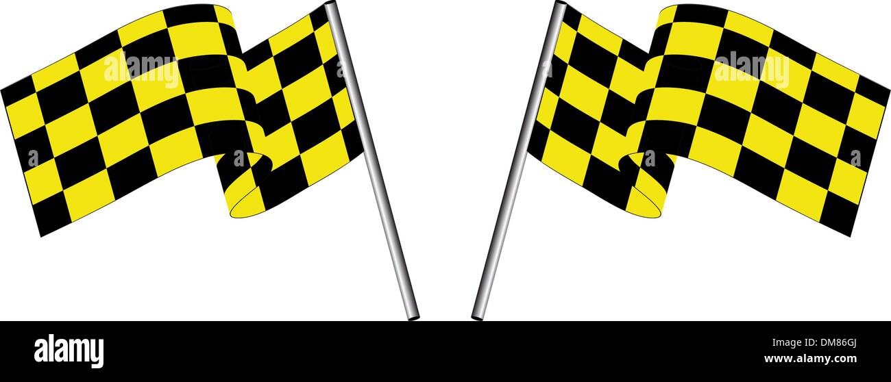 checked flags Stock Vector