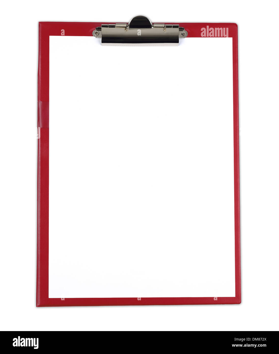 Clipboard with blank white paper isolated on white background Stock ...