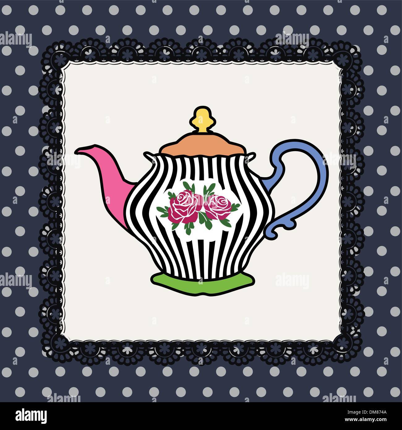 Vintage teapot illustration Stock Vector Images Alamy