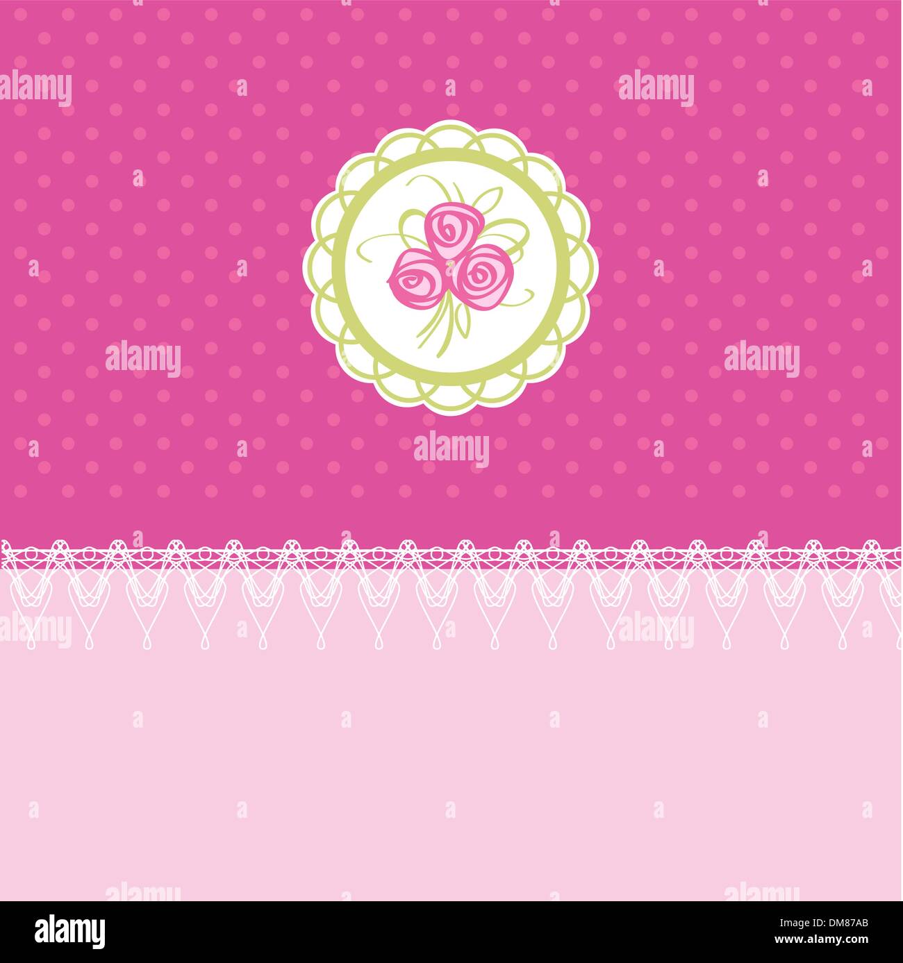 Pink easter card vector illustration Stock Vector