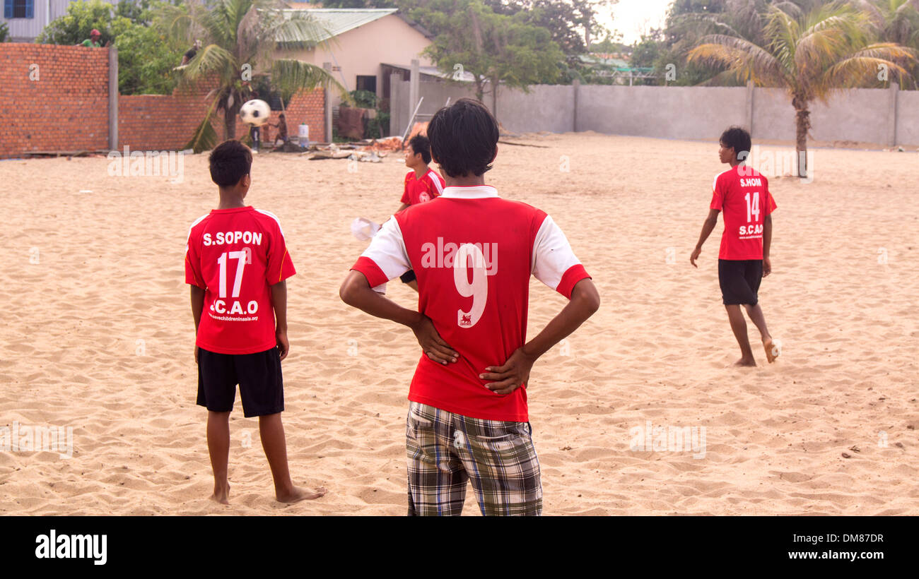 Children playing Soccer Phnom Penh Cambodia South East Asia Stock Photo ...