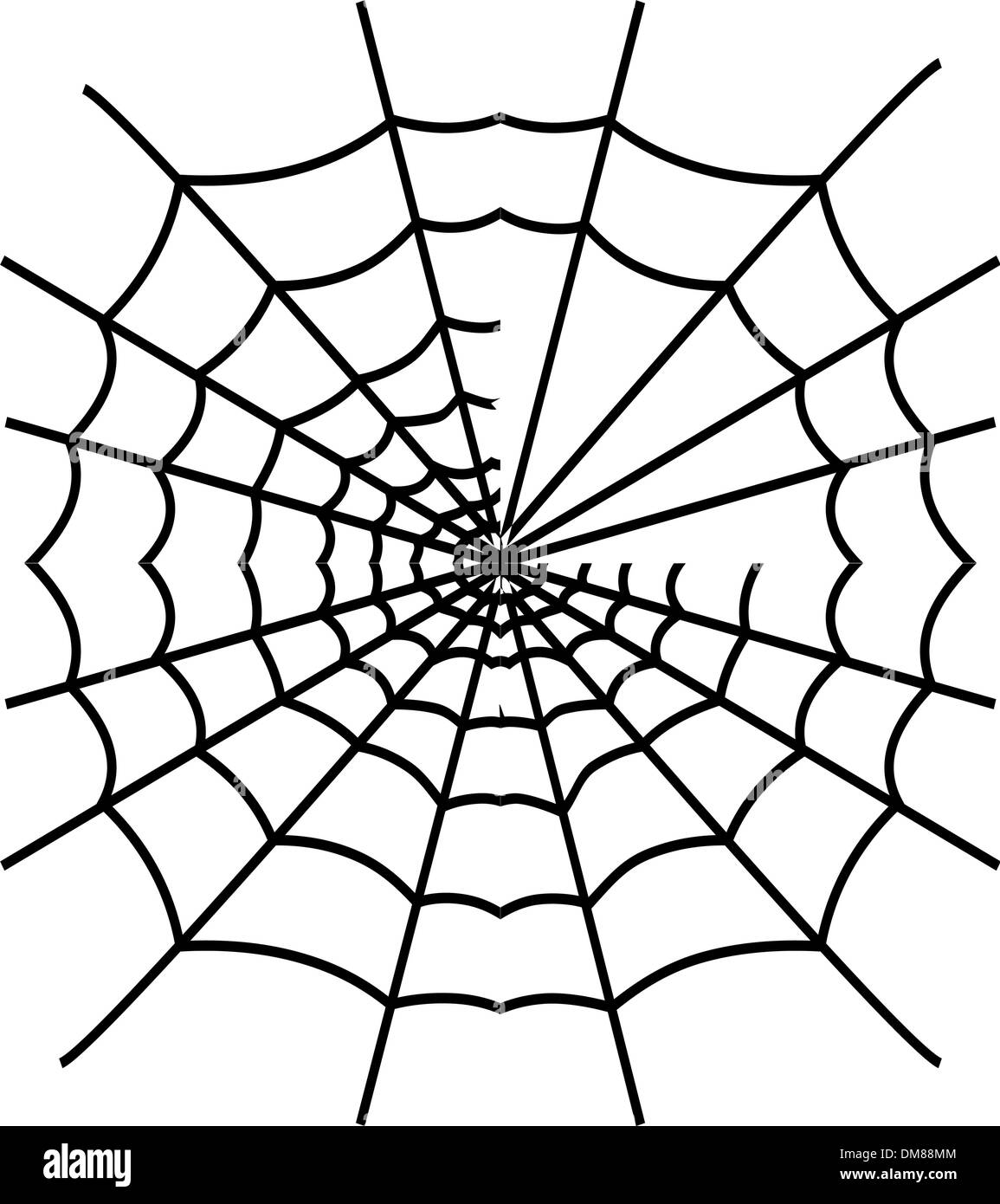 Black spiderweb isolated Stock Vector