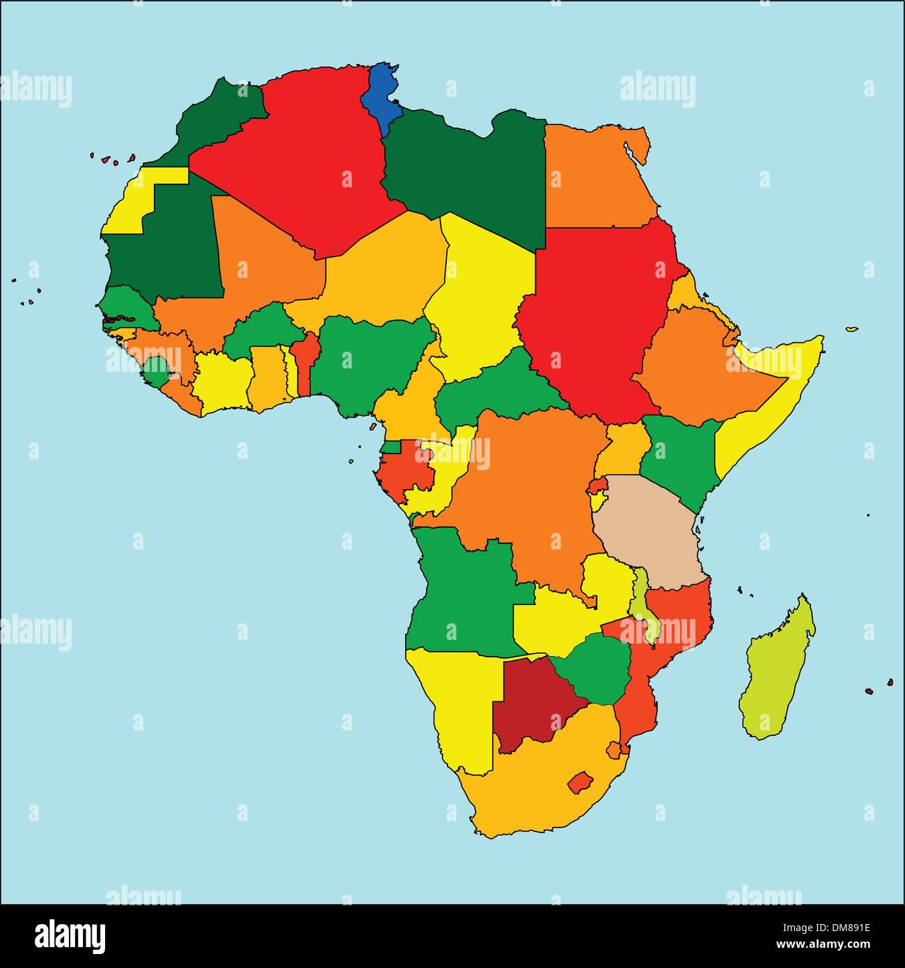 Map of africa Stock Vector