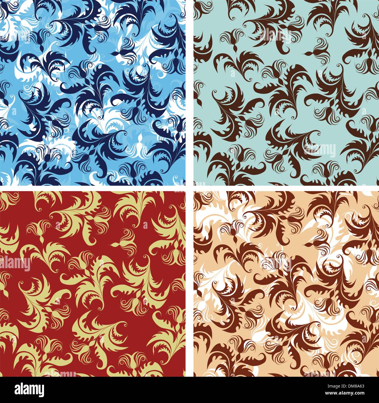 seamless floral backgrounds set Stock Vector Image & Art - Alamy