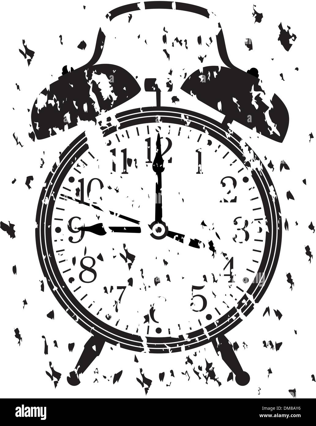 Alarm clock cartoon illustration Stock Vector Images Alamy