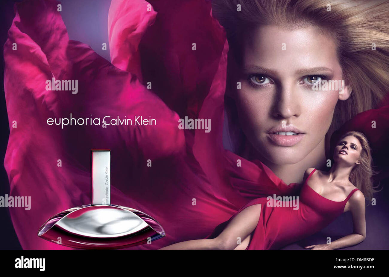 Lara Stone New Ad Campaign  Calvin Klein euphoria Featuring Supermodel and Calvin Klein Muse Lara Stone Stock Photo