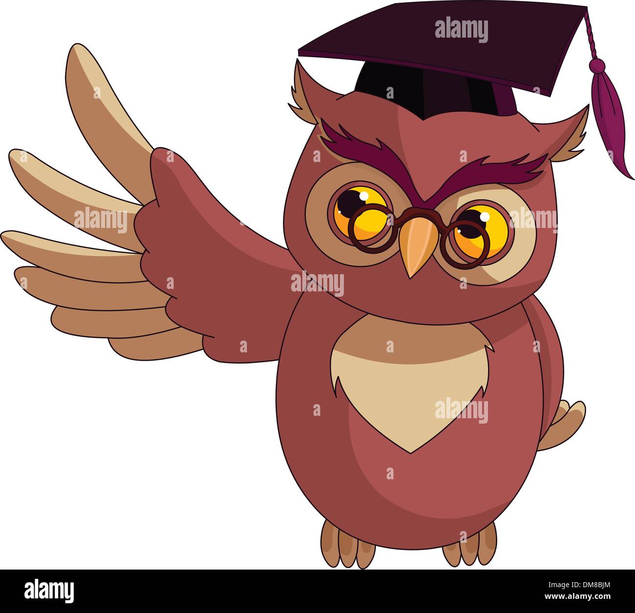 Cartoon Wise Owl with graduation cap Stock Vector Image & Art - Alamy