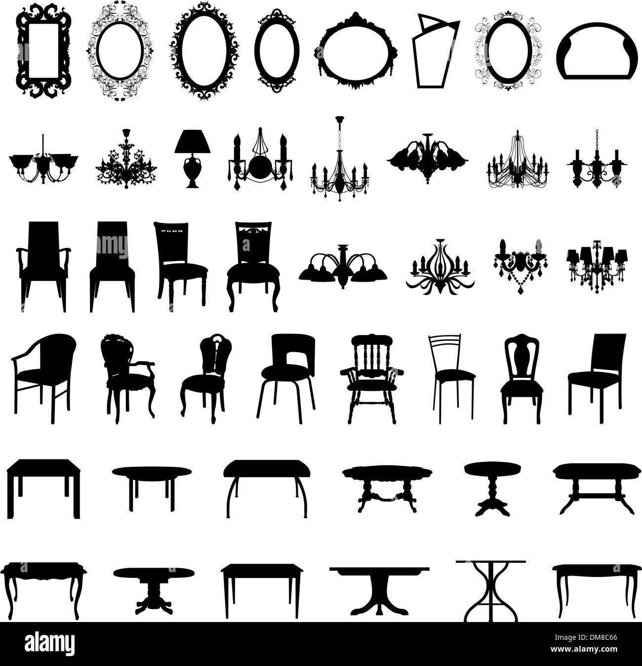 furniture silhouette set Stock Vector Image & Art - Alamy