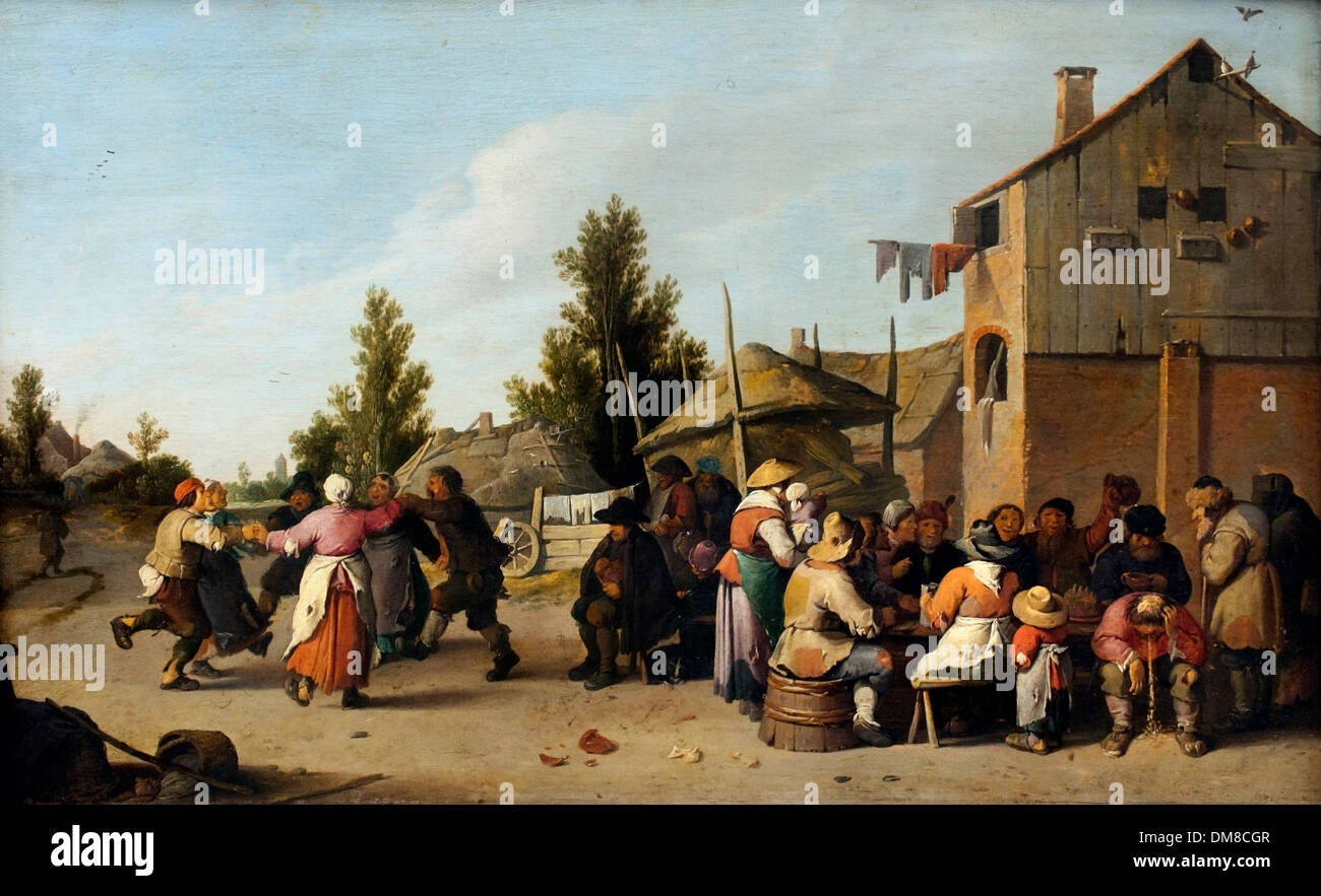 Farmers amusement 1628 Pieter de Bloot (circa 1601/1602–1658)   Dutch Netherlands Stock Photo