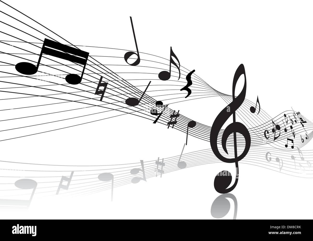 notes staff Stock Vector
