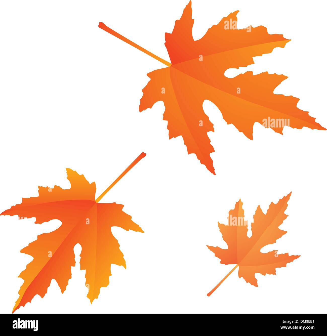 falling leaves on sky background Stock Vector Image & Art - Alamy