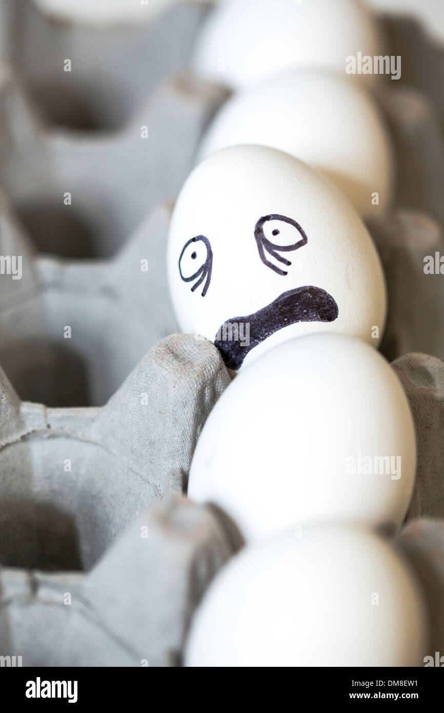 Paranoid egg Stock Photo